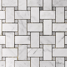 Bianco Carrara Basketweave